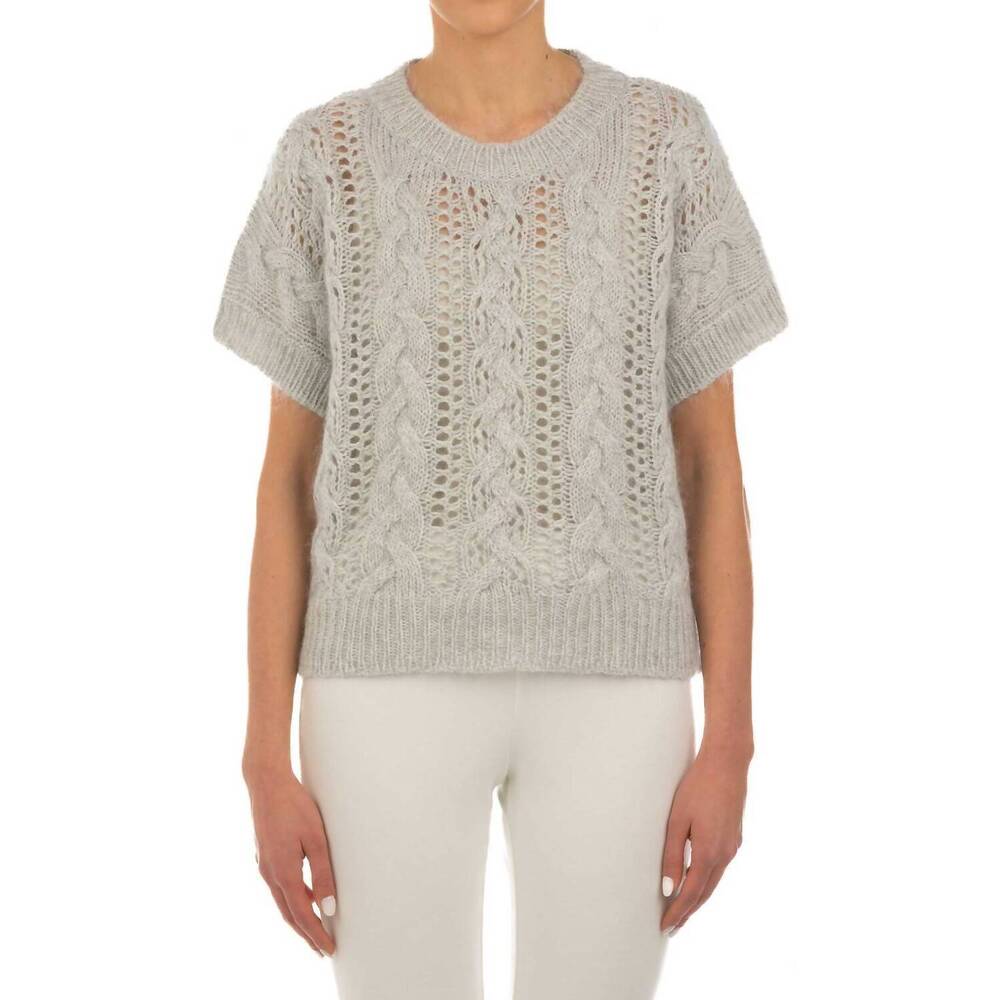 NEW LE TRICOT PERUGIA giro collo sweater in silver